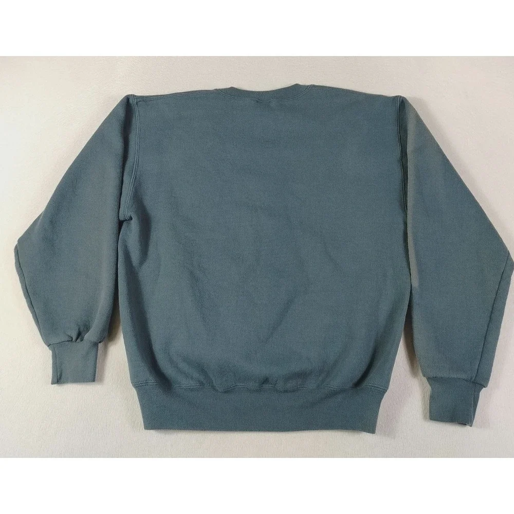 Vintage Russell Athletic Sweatshirt Mens Medium Green‎ Crewneck Blank 90s Casual